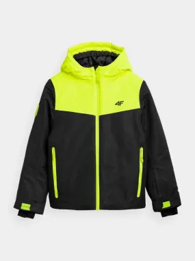 4F BOY’S SKI JACKET Black/Lime  giacca sci Junior