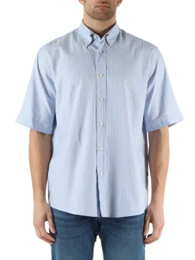 Camicia button down a maniche corte in cotone