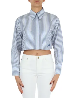 Camicia cropped PERGUSA in misto cotone