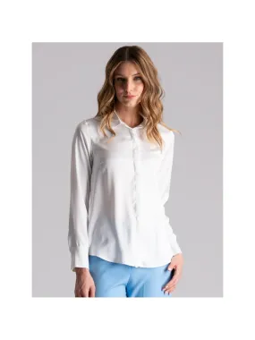 Camicia donna in satin a manica lunga