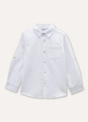 Camicia in misto lino bambino