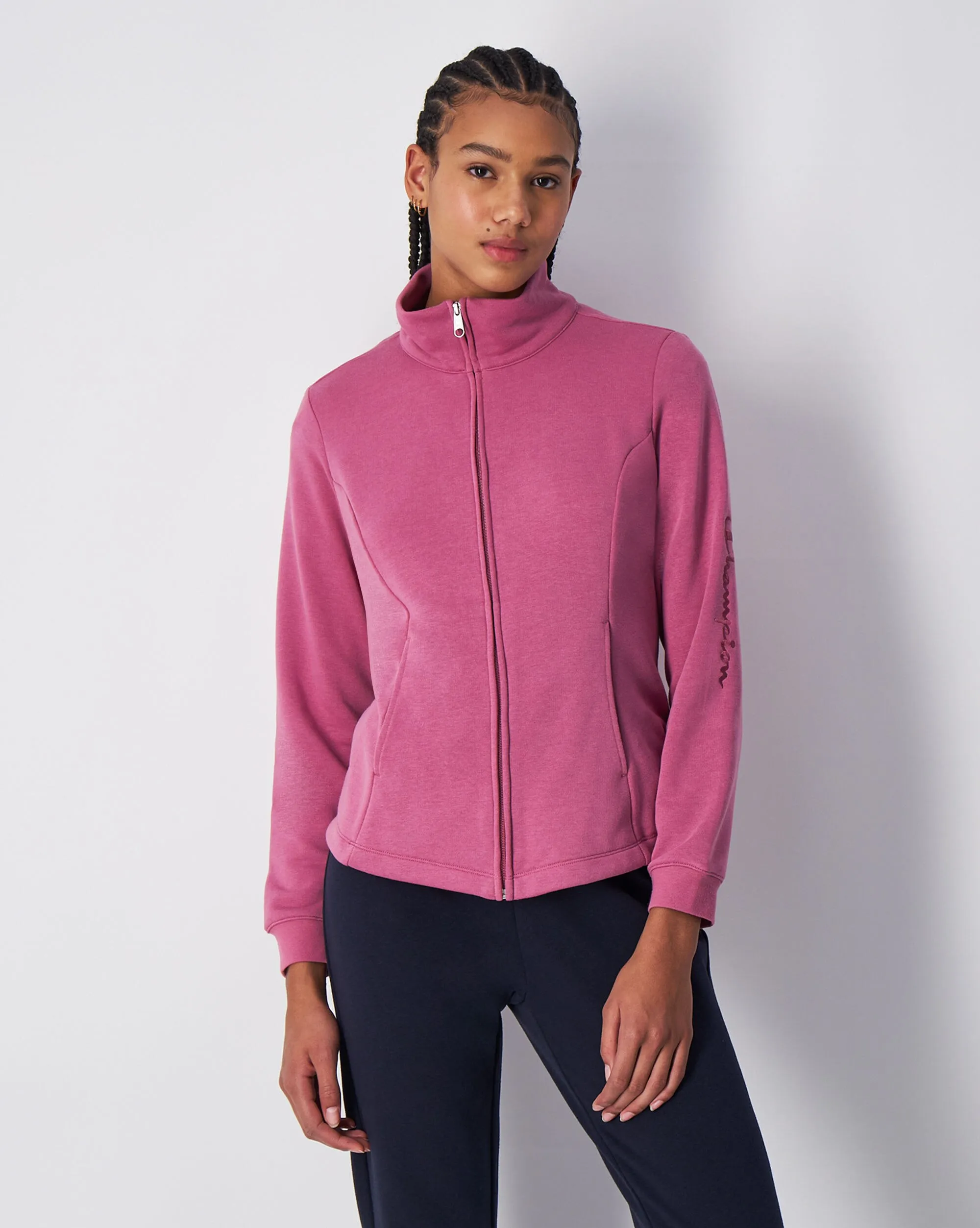 Champion Tuta In Cotone Leggero Logo Champion Viola Donna