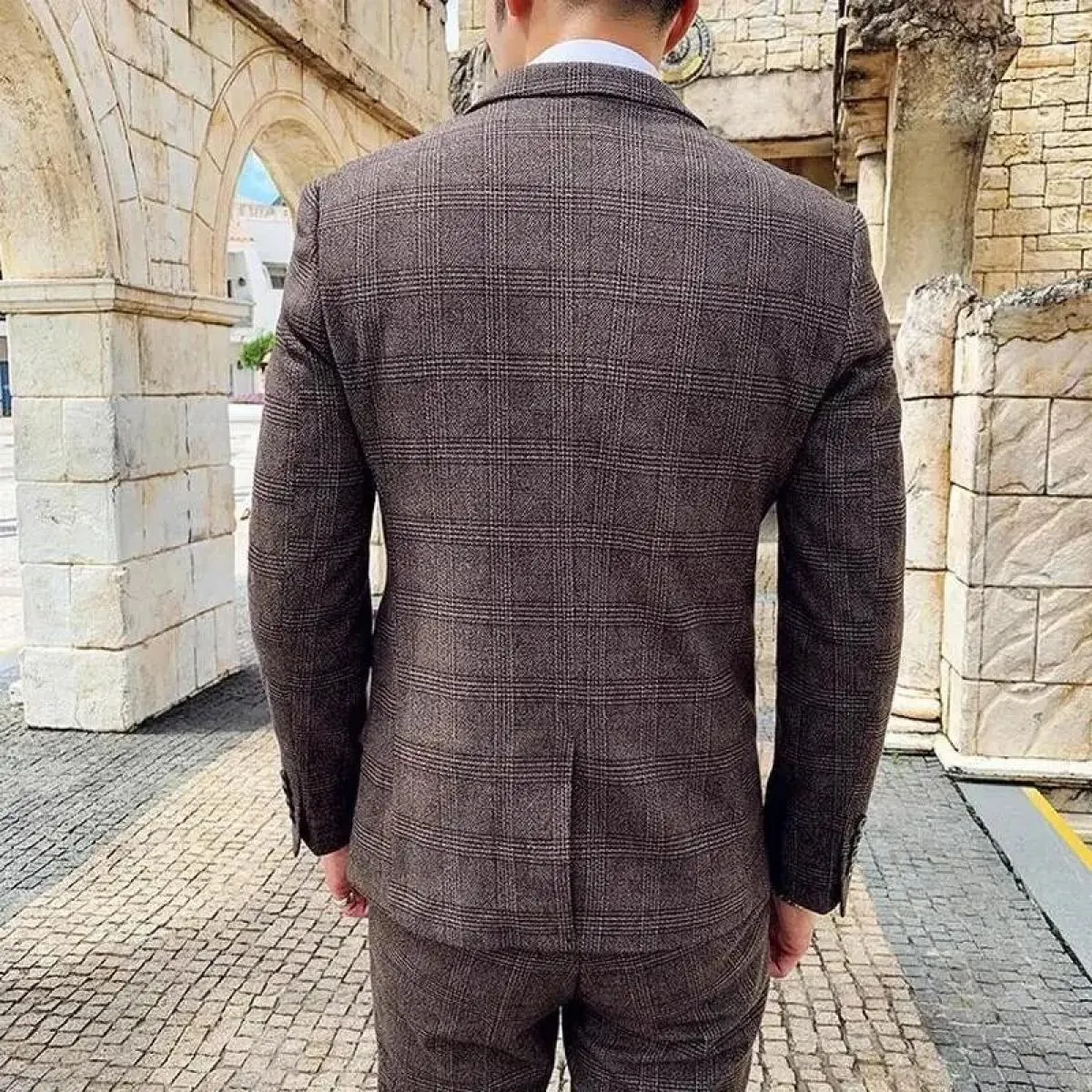 Giacca da uomo Pantaloni Set 3 pezzi 3 pezzi Abito da sposa da uomo Giacca da uomo