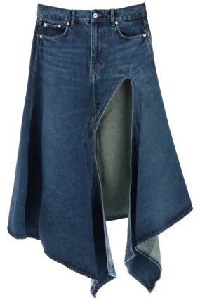 Gonna Midi In Denim Con Cut Out