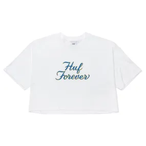 HUF FOREVER S/S CROP TEE - WHITE