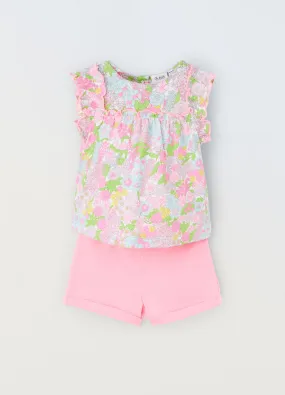 Jogging set in misto cotone neonata