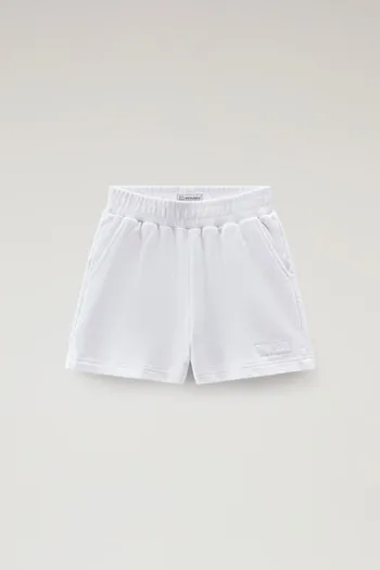 Pantaloncini da bambina in puro cotone felpato                                                                                Br