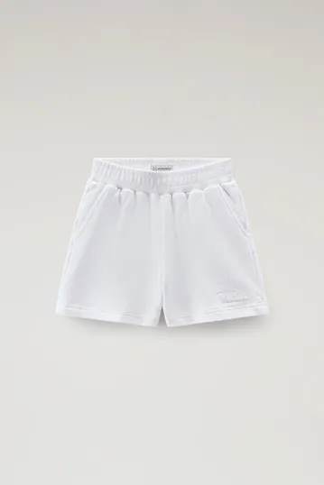 Pantaloncini da bambina in puro cotone felpato                                                                                Br