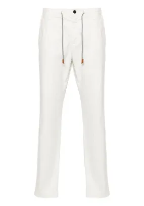 Pantaloni chino con coulisse in bianco di Eleventy - uomo