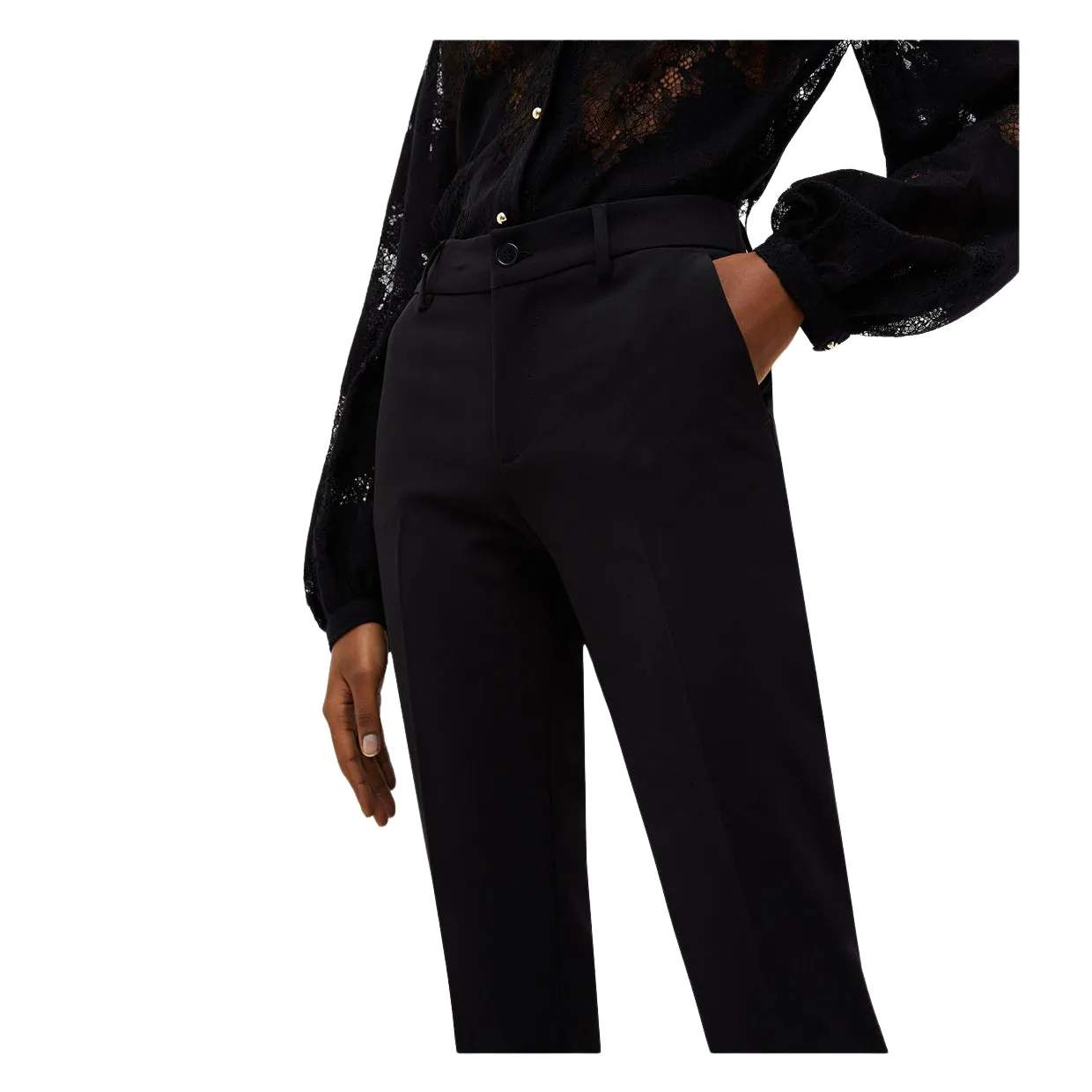 Pantaloni Donna Liu-Jo Twill Stretch Nero