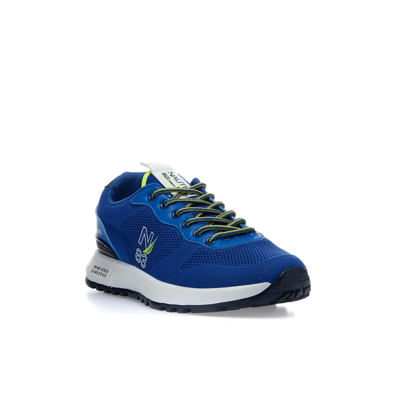 Sneakers blu in tessuto con logo