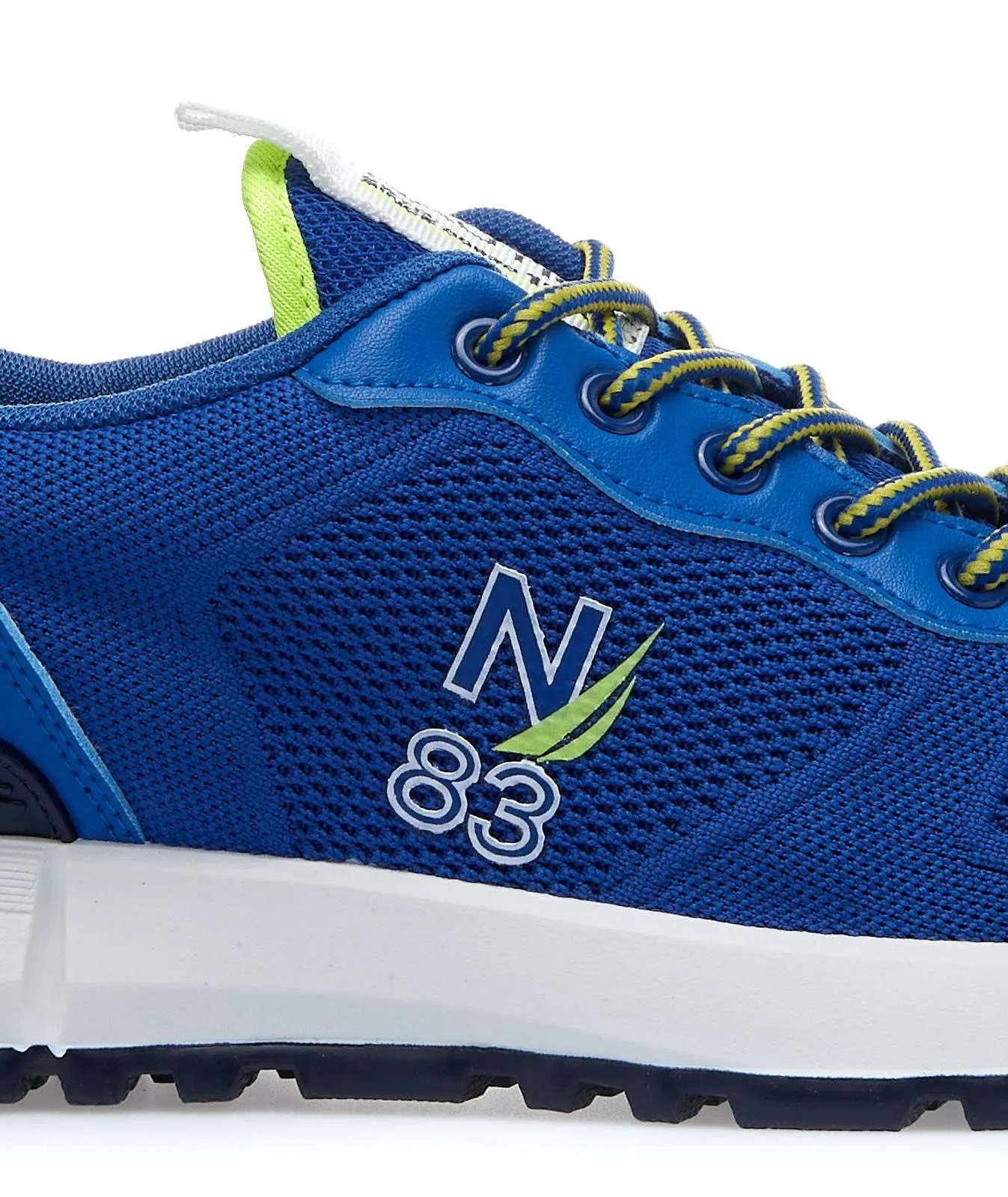 Sneakers blu in tessuto con logo