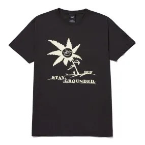 STAY GROUNDED WASHED S/S TEE - WASHED BLACK