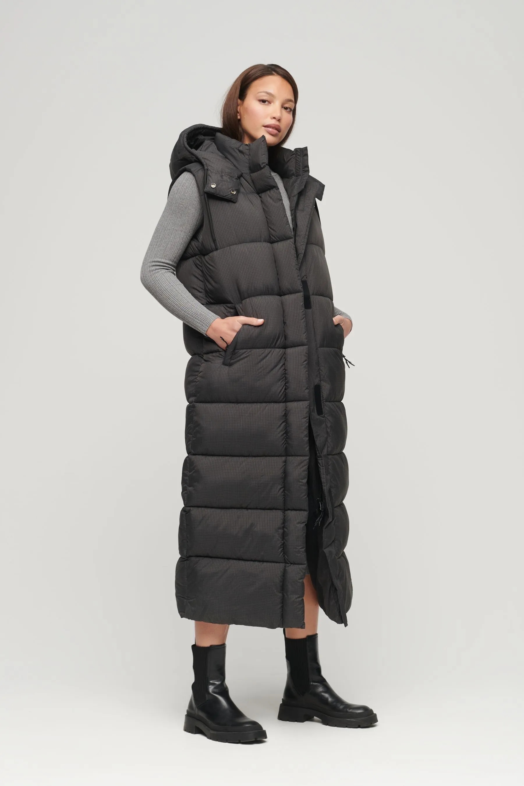 Superdry Con cappuccio - Smanicato lungo antistrappe    