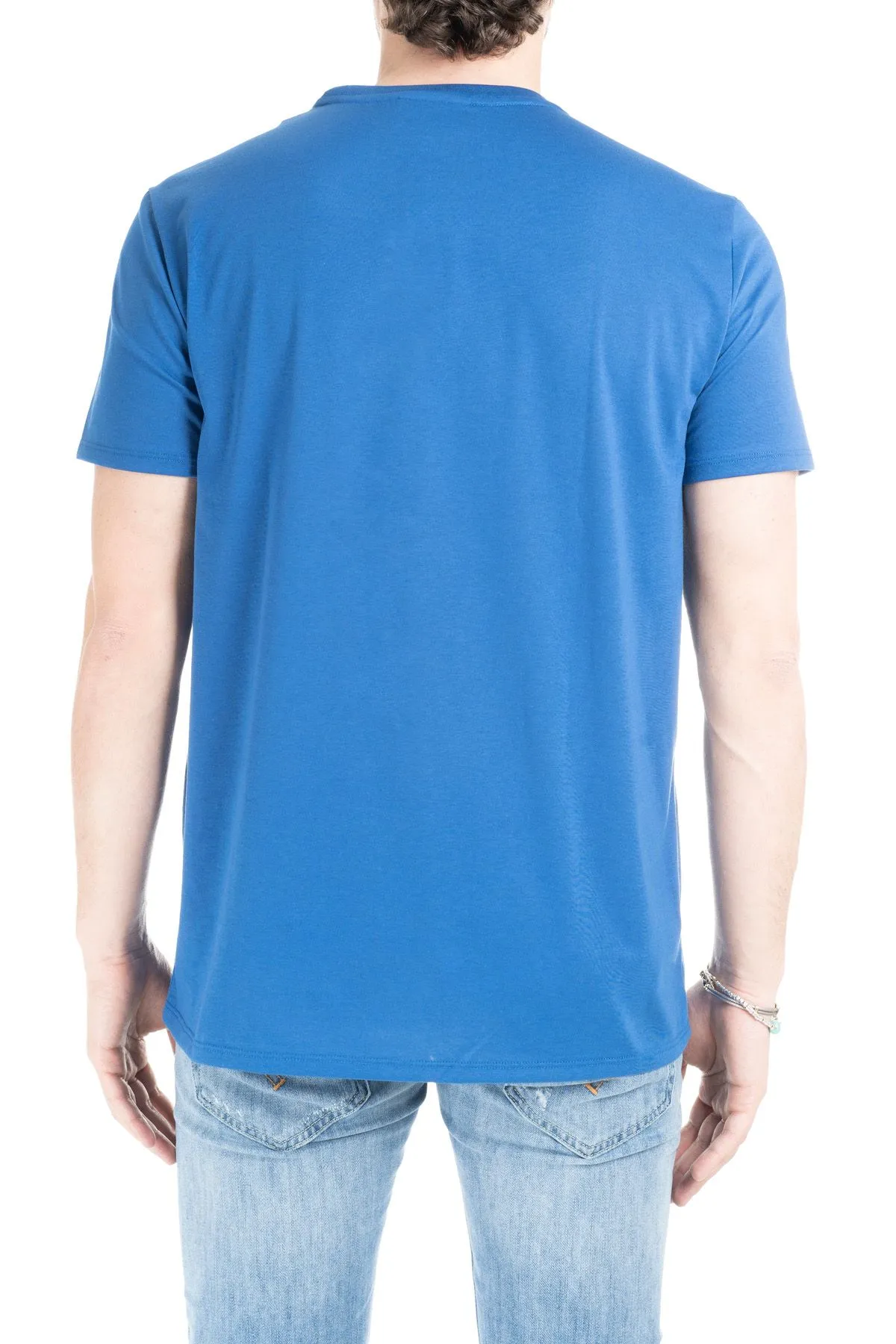 T-SHIRT BLU IN COTONE PIMA ULTRA LEGGERO