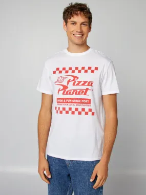 T-shirt stampata 'Pizza Planet' 'Toy Story' - BIANCO