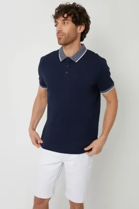 Threadbare - Polo in cotone con colletto a contrasto